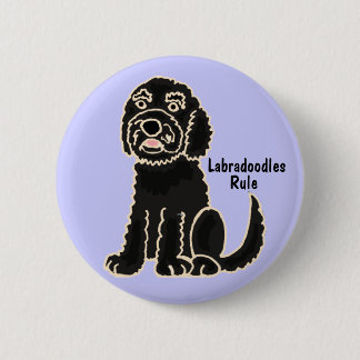 Bóton Redondo 5.08cm AE botão da regra de Labradoodles