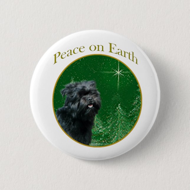 Bóton Redondo 5.08cm Affenpinscher Peace (Frente)