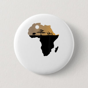 Bóton Redondo 5.08cm África Continente Safari