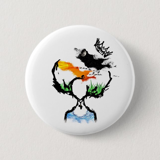 Bóton Redondo 5.08cm África Mãe (Frente)