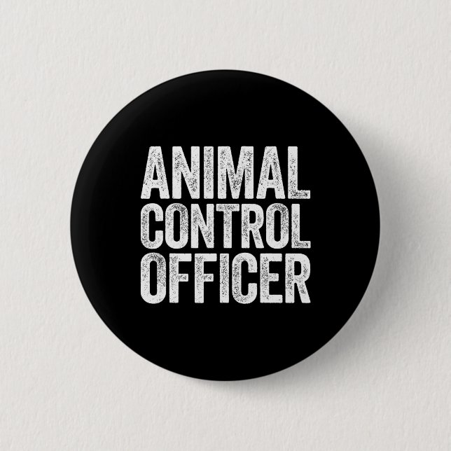 Bóton Redondo 5.08cm Agente de Controle de Animais Correspondendo Costu (Frente)