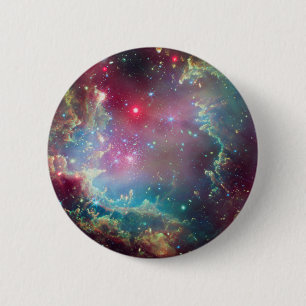 Bóton Redondo 5.08cm Aglomerado Estelar NGC 602 Galáxia Espaço Astronom