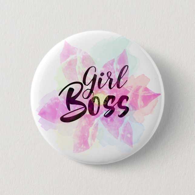 Bóton Redondo 5.08cm aguarela dos girlBoss (Frente)