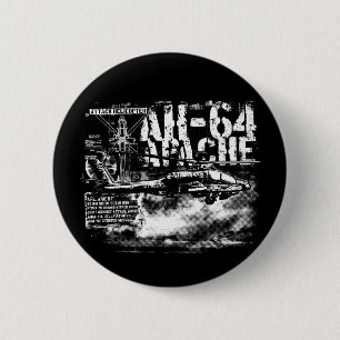 Bóton Redondo 5.08cm AH-64 Apache Round Button