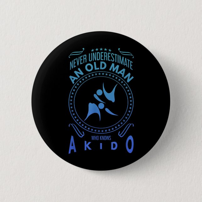 Bóton Redondo 5.08cm Aikido (Frente)