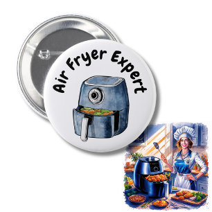Bóton Redondo 5.08cm Air Fryer Expert Gift Air frying Cook