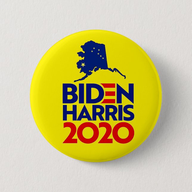 Bóton Redondo 5.08cm Alasca para Biden Harris 2020 (Frente)