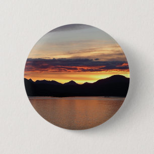 Bóton Redondo 5.08cm Alaskan Sunset I Beauful Alaska Photoics
