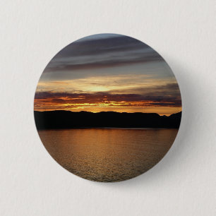 Bóton Redondo 5.08cm Alaskan Sunset II Belo Alasca Fotografia