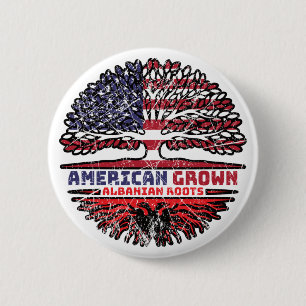 Bóton Redondo 5.08cm Albânia albanesa EUA EUA EUA Estados Unidos