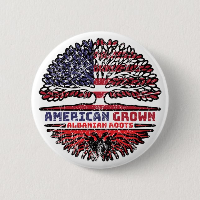 Bóton Redondo 5.08cm Albânia albanesa EUA EUA EUA Estados Unidos (Frente)