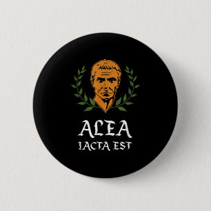 Bóton Redondo 5.08cm Alea Iacta Est - A Morte É A Cast Latin Julius Cae
