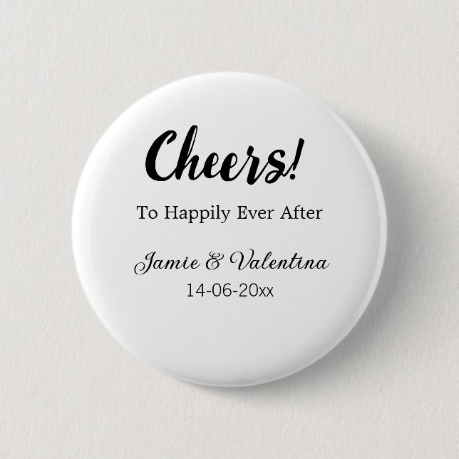 Bóton Redondo 5.08cm Alegra-se a ser feliz para sempre depois de adicio (Frente)