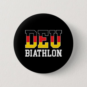 Bóton Redondo 5.08cm Alemanha Flag Biathlonist - Alemão Deu Biathlon