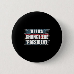 Bóton Redondo 5.08cm Alexa Muda O Presidente Engraçado Trump