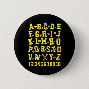 Bóton Redondo 5.08cm Alfabeto Softll Abcs Números Letras Criança Menino