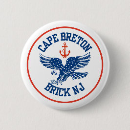 Bóton Redondo 5.08cm Alfinete de Águia de Cape Breton