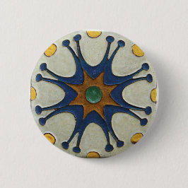 Bóton Redondo 5.08cm Alfinete de Azulejo Antigo