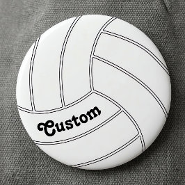 Bóton Redondo 5.08cm Alfinete de botão redondo de volei personalizável