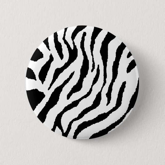 Bóton Redondo 5.08cm Alfinete Listrado de Zebra (Frente)