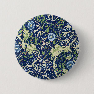 Bóton Redondo 5.08cm Algas (por William Morris)