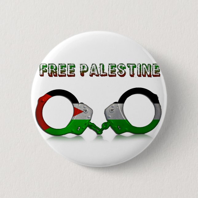 Bóton Redondo 5.08cm Algemas livres de Palestina (Frente)