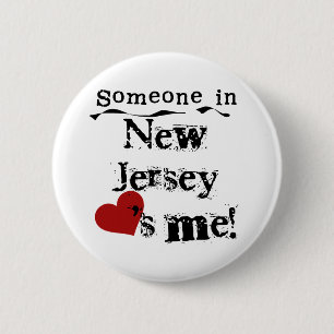 Bóton Redondo 5.08cm Alguém em New-jersey ama-me