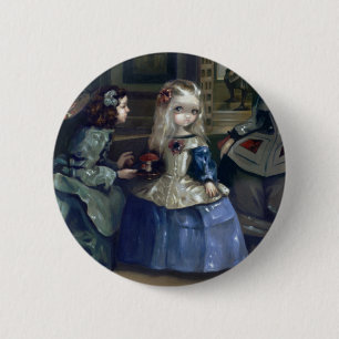 Bóton Redondo 5.08cm "Alice e botão de Las Meninas"