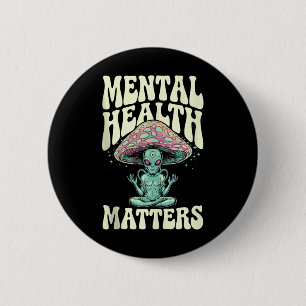 Bóton Redondo 5.08cm Alienígena Groovy Mental Health S Mental Health Aw