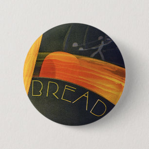 Bóton Redondo 5.08cm Alimentos Saudáveis Antigos, Pão de Trigo Integral