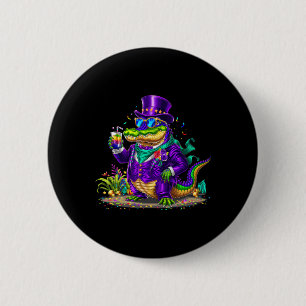 Bóton Redondo 5.08cm Alligator Mardi Gras Carnival Outfit For Mens Wome
