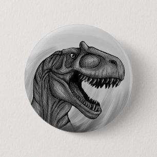 Bóton Redondo 5.08cm Allosaurus Sketch