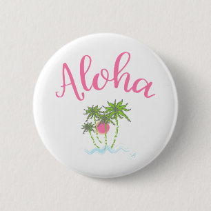 Bóton Redondo 5.08cm Aloha estilo havaiano Summera das praias