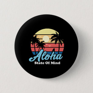 Bóton Redondo 5.08cm Aloha Havaí Souvenir de Praia Havaiano Surfista Su