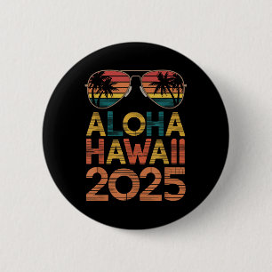 Bóton Redondo 5.08cm Aloha Hawaii 2025 Perfeito Para Summer Trip Beach 