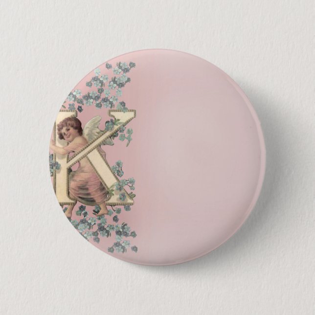 Bóton Redondo 5.08cm Alphabet Cherub (Frente)