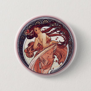 Bóton Redondo 5.08cm Alphonse Mucha - dança