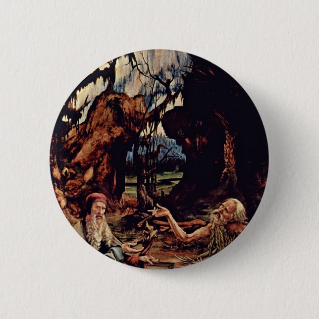 Bóton Redondo 5.08cm Altar principal anterior do altar de Isenheim da (Frente)