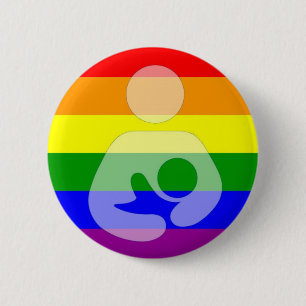 Bóton Redondo 5.08cm Amamentação do orgulho gay/cuidados