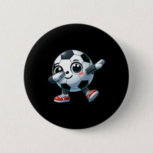 Bóton Redondo 5.08cm Amante do Futebol Dabbing Fofinho Menino Criança
