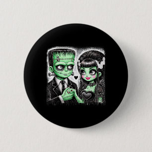 Bóton Redondo 5.08cm Amantes de Halloween Frankenstein Esqueleto para H