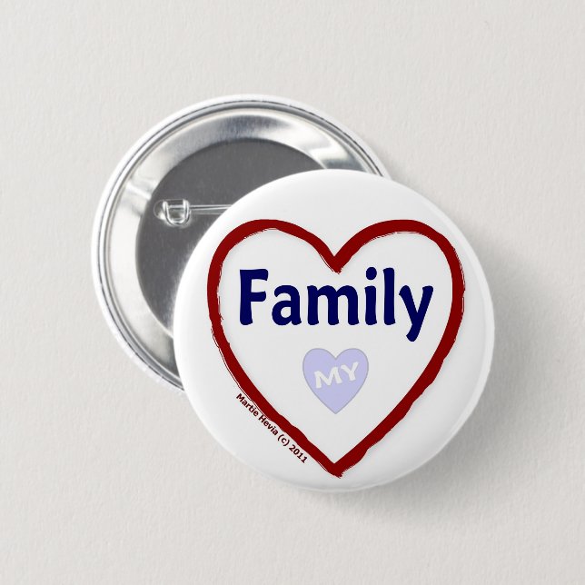 Bóton Redondo 5.08cm Amar Minha Família (Frente & Verso)