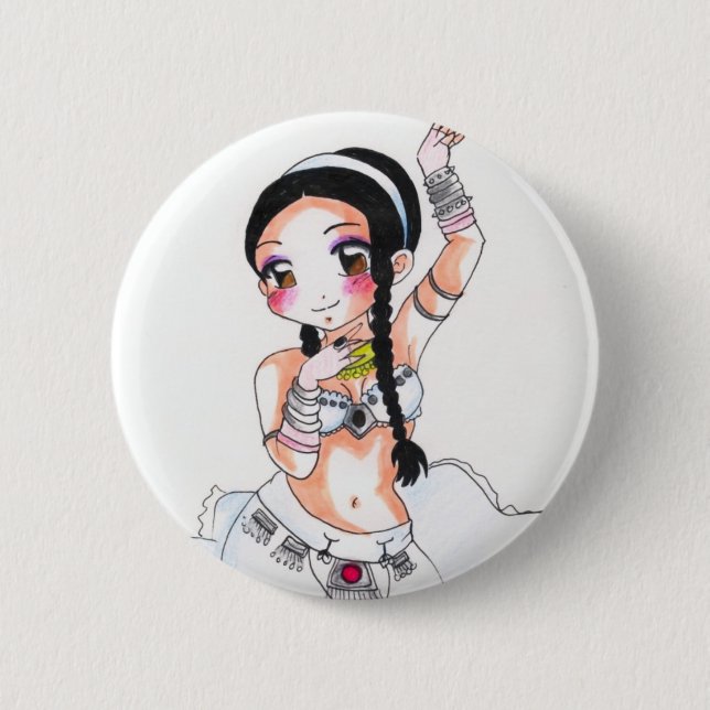 Bóton Redondo 5.08cm Amaranto Chesire (Frente)