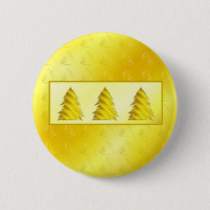 Bóton Redondo 5.08cm Amarelo da árvore de Natal