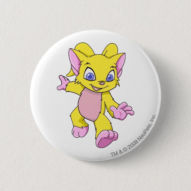 Bóton Redondo 5.08cm Amarelo de Acara (Frente)