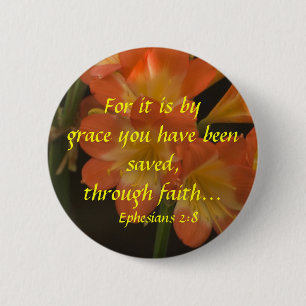 Bóton Redondo 5.08cm Amaryllis alaranjado