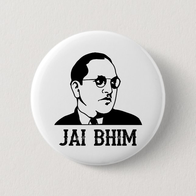 Bóton Redondo 5.08cm Ambedkar Jayanthi Jai Bhim/Bheem (Frente)