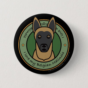 Bóton Redondo 5.08cm Ame meu Malinois