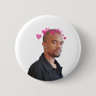 Bóton Redondo 5.08cm Ameer Vann com corações - pino de Brockhampton
