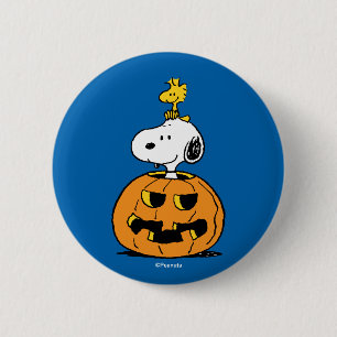 Bóton Redondo 5.08cm Amendoins Pumpkin de Pop de Snoopy & Woodstock
